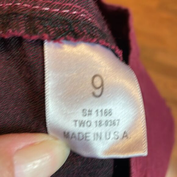 High Rise Pants, Skinny Jeans, burgundy, Fashion Nova 9 - Picture 6 of 7